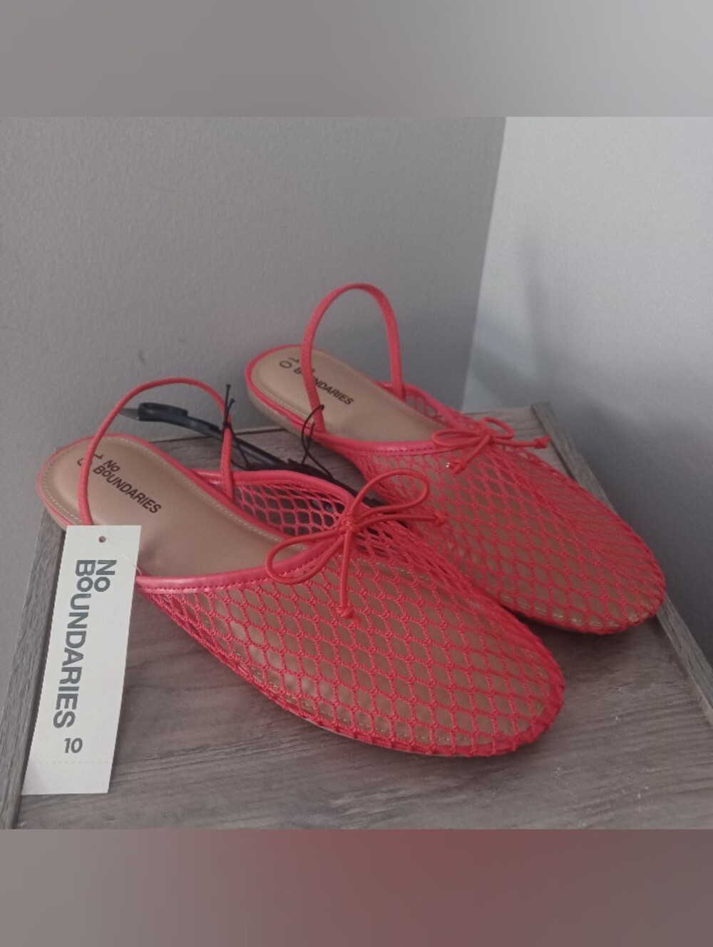 Nobo Mesh Sling Back Flats Sz 10 $15/4.99 Shipping